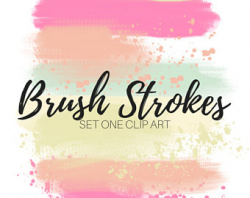 Navy Paint brush stroke Clip Art Paint splatter clip art