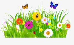 Clipart Flowers And Butterflies Png Bushes Flowers Butterflies Thick ...