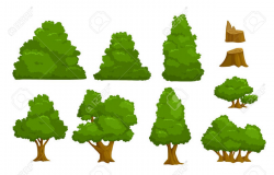 Trees and bush clipart - Clipground