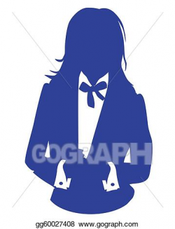 Stock Illustration - Business woman blue suit avatar. Clipart ...