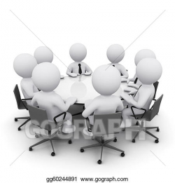 Stock Illustration - 3d man at business meeting. Clipart ...