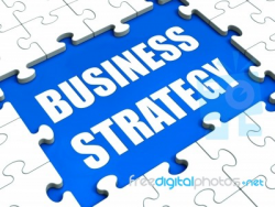 Business Strategy Shows Plan Thinking Or Planning Stock Image ...