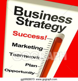 Drawing - Business strategy success showing vision and motivation ...