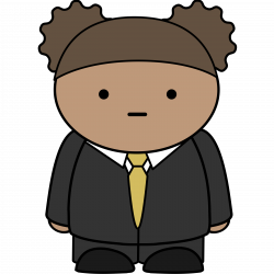 Clipart - Comic character wearing a business suit