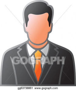 Vector Art - User icon of man in business suit . Clipart Drawing ...