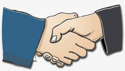 Cartoon Handshake, Shake Hands, Business Man, Cooperation PNG Image ...