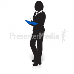 Businesswoman Silhouette Book - Presentation Clipart - Great Clipart ...