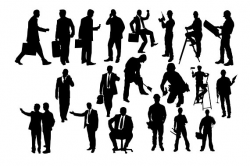 Business People, Handyman Silhouette, Working Man Clipart ...