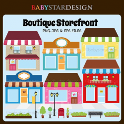 Boutique Storefront 2 Clipart INSTANT DOWNLOAD by babystardesign ...