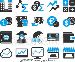 Vector Stock - Accounting service and trade business icon set ...