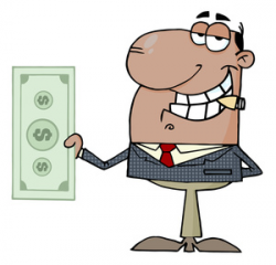 Business Clipart Image - Money Making Businessman