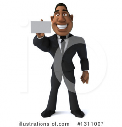Buff Black Businessman Clipart #1311007 - Illustration by Julos
