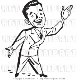 Business Man Clip Art Black And White - High Quality Clip Art Vector •