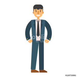 Business man icon abstract silhouette office people vector ...