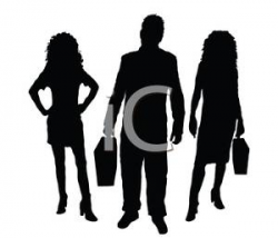 Clip Art Image: Business People with Briefcases - Businessman and ...