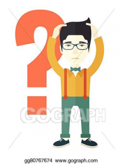 Vector Art - Chinese businessman with a problem. Clipart ...