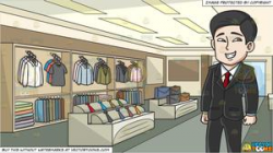 An Acclaimed Chinese Businessman and Inside A Clothing Shop For Men  Background