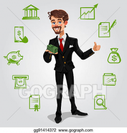 Stock Illustration - Illustration money businessman. Clipart ...