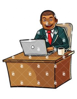Businessman Standing Angrily Behind His Desk - FriendlyStock.com ...