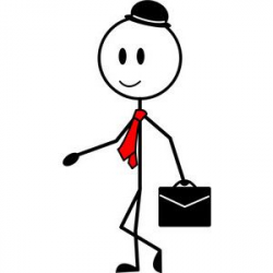 Businessman Cartoon Clipart Image - Stick Figure Businessman ...