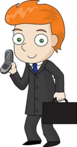 Businessman Clipart Image - clip art illustration of a young ...