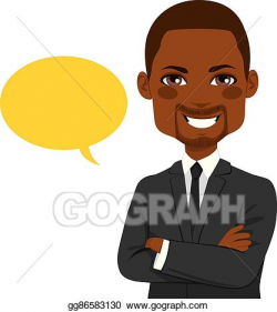 Vector Art - Confident businessman balloon. EPS clipart gg86583130 ...