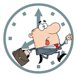Time Clipart Image - Business Man Running Late