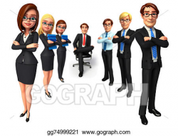 Stock Illustration - Group business people in office. Clipart ...