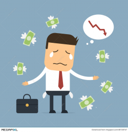 Businessman Loss Money,vector Cartoon Concept Abstract Business ...