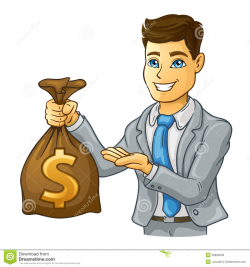 Man Holding Money Clipart