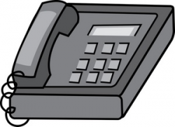 Desk Phone Clipart Image - Desk phone in an office