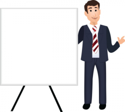 Businessman with the presentation board - stock photo free