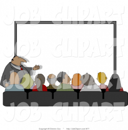 Job Clip Art of a Crowd of Businesspeople Watching Businessman Give ...