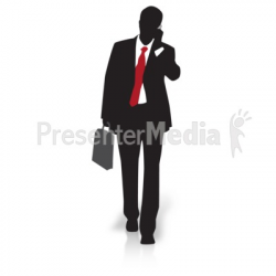 Businessman Silhouette Walking - Presentation Clipart - Great ...