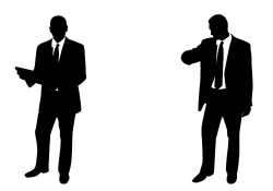 Professional and Handsome Businessman Silhouette Vector Free ...