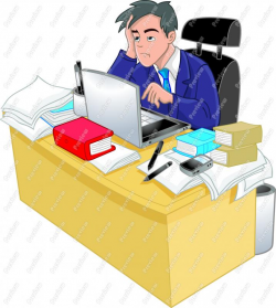 Stressed Businessman Clip Art - Royalty Free Clipart - Vector ...