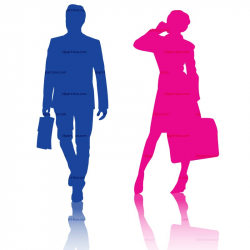 Business clipart men and woman - Pencil and in color business ...
