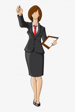 Wearing A Suit Woman, Suit Woman, Write, Business PNG Image and ...