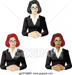 Clip Art Vector - Female lawyer support expert. Stock EPS gg72158695 ...