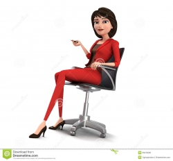 Business Woman On Phone Clipart