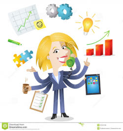 Women clipart multitasking - Pencil and in color women clipart ...