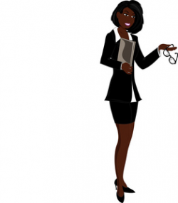 African American Business Woman Clipart