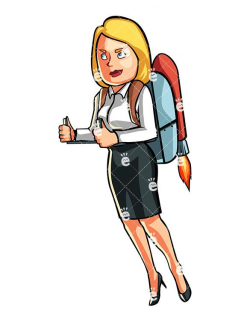 A Business Woman Wearing A Jetpack - FriendlyStock.com | Drawings ...