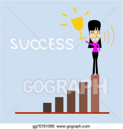 Vector Illustration - Successful business woman. cartoon . Stock ...