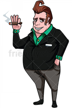 Rich Boss Man Cartoon Vector Clipart | Boss man and Cigar