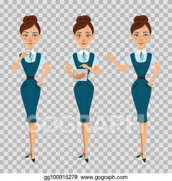 Clip Art Vector - Businesswoman in formal wear. woman in ...