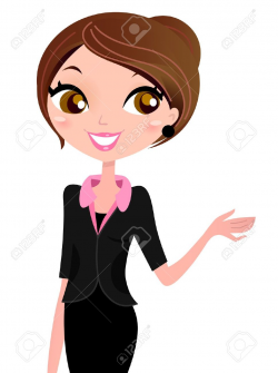 Professional clipart office lady - Pencil and in color professional ...