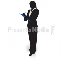 Businesswoman Silhouette Clipboard - Business and Finance - Great ...