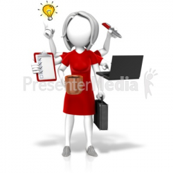 Businesswoman Multi Tasking - Signs and Symbols - Great Clipart for ...
