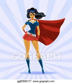 Vector Stock - Beautiful superwoman. Clipart Illustration gg83595177 ...